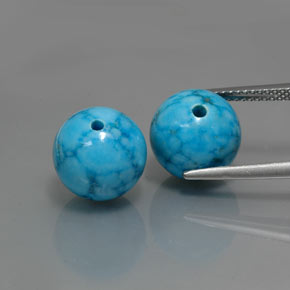 Pedras preciosas de turquesa azul natural de  ct, esfera / bola, opaco