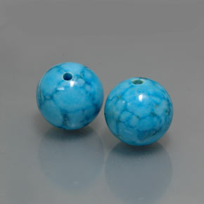 Pedras preciosas de turquesa azul natural de  ct, esfera / bola, opaco