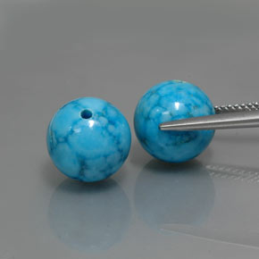 Pedras preciosas de turquesa azul natural de  ct, esfera / bola, opaco