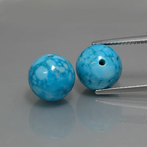 Pedras preciosas de turquesa azul natural de  ct, esfera / bola, opaco