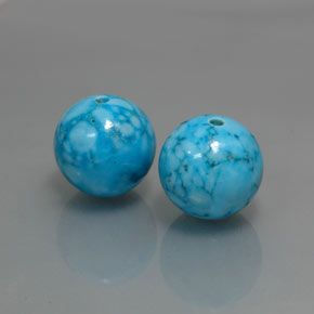 Pedras preciosas de turquesa azul natural de  ct, esfera / bola, opaco