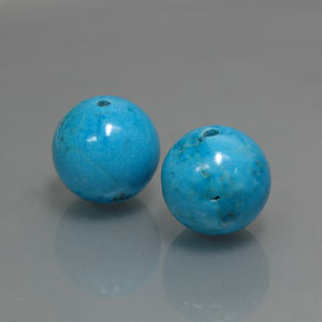 Pedras preciosas de turquesa azul natural de  ct, esfera / bola, opaco