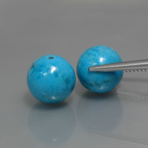 Pedras preciosas de turquesa azul natural de  ct, esfera / bola, opaco
