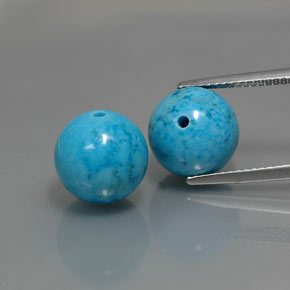 Pedras preciosas de turquesa azul natural de  ct, esfera / bola, opaco
