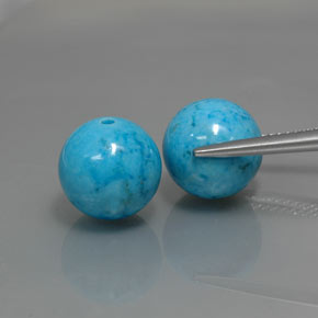 Pedras preciosas de turquesa azul natural de  ct, esfera / bola, opaco
