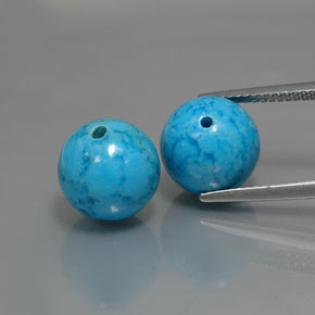 Pedras preciosas de turquesa azul natural de  ct, esfera / bola, opaco