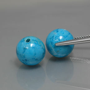 Pedras preciosas de turquesa azul natural de  ct, esfera / bola, opaco