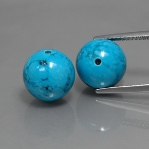 Pedras preciosas de turquesa azul natural de  ct, esfera / bola, opaco