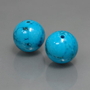 Pedras preciosas de turquesa azul natural de  ct, esfera / bola, opaco