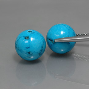 Pedras preciosas de turquesa azul natural de  ct, esfera / bola, opaco