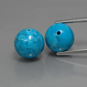 Pedras preciosas de turquesa azul natural de  ct, esfera / bola, opaco