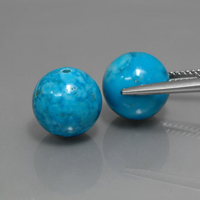 Pedras preciosas de turquesa azul natural de  ct, esfera / bola, opaco