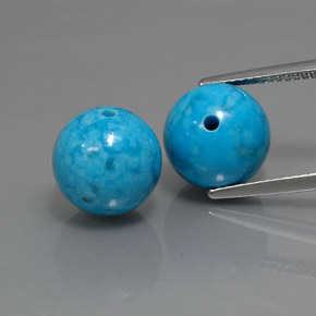Pedras preciosas de turquesa azul natural de  ct, esfera / bola, opaco