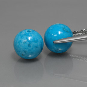 Pedras preciosas de turquesa azul natural de  ct, esfera / bola, opaco