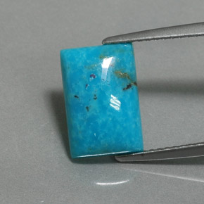 Turquesa azul natural 3,25ct, baguete, opaco