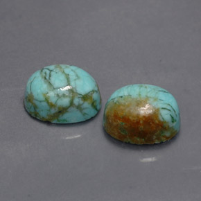 Pedras preciosas de turquesa verde natural de  ct, corte oval, opaco