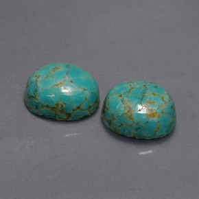 Pedras preciosas de turquesa verde natural de  ct, corte oval, opaco