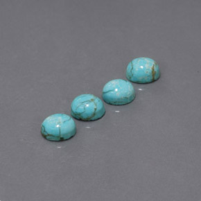 Pedras preciosas de turquesa verde natural de  ct, corte oval, opaco