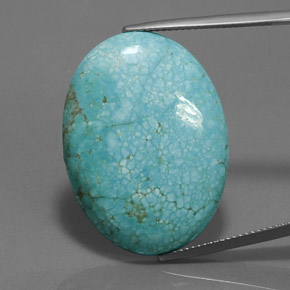 Turquesa verde natural 24,01ct, corte oval, opaco