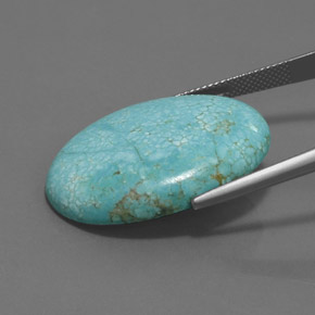 Turquesa verde natural 24,01ct, corte oval, opaco
