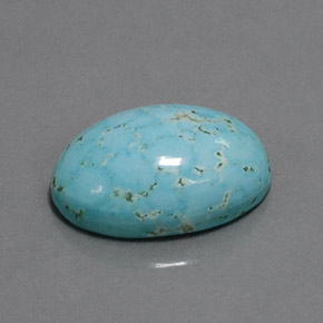 Turquesa azul natural 8,31ct, corte oval, opaco