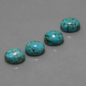 Pedras preciosas de turquesa azul natural de  ct, corte oval, opaco