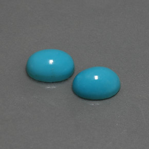 Pedras preciosas de turquesa azul natural de  ct, corte oval, opaco