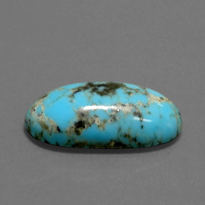 Turquesa azul natural 8,97ct, corte oval, opaco