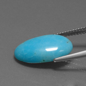 Turquesa azul natural 3,96ct, forma extravagante, opaco