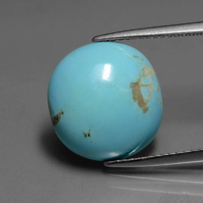 Turquesa Azul Natural 5.58ct, Almofada cortada, Opaco