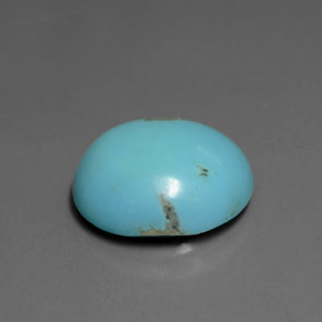 Turquesa Azul Natural 5.58ct, Almofada cortada, Opaco