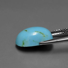 Turquesa azul natural 3,08ct, forma extravagante, opaco