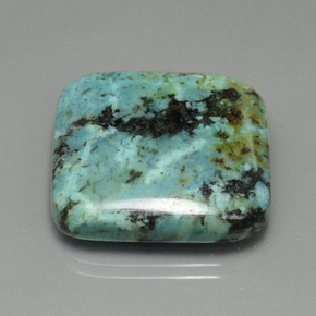 Turquesa verde natural 35,66ct, quadrado, opaco