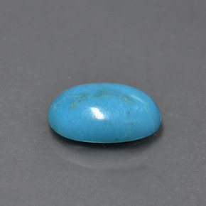 Turquesa azul natural 1,74ct, corte oval, opaco
