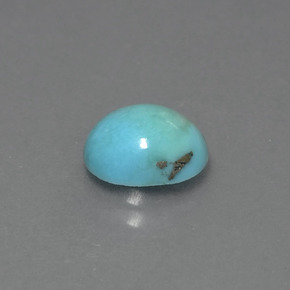 Turquesa verde natural 1,27ct, corte oval, opaco