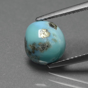 Turquesa azul natural 1,83ct, forma extravagante, opaco