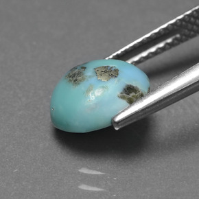 Turquesa azul natural 1,83ct, forma extravagante, opaco