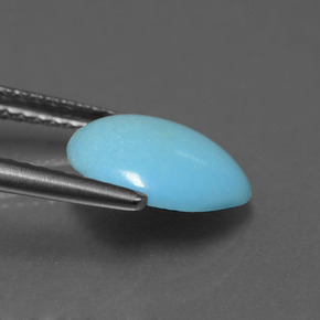 Turquesa azul natural 0,91ct, forma extravagante, opaco