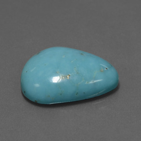Turquesa azul natural 16,07ct, formato de pêra, opaco