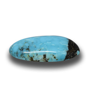 Turquesa azul natural 10,37ct, forma extravagante, opaco