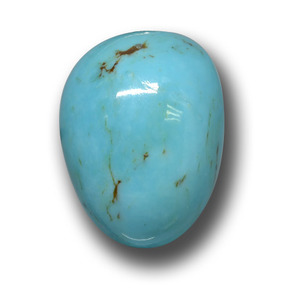 Turquesa azul natural 7,21ct, forma extravagante, opaco