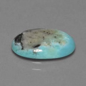 Turquesa azul natural 2,72ct, corte oval, opaco