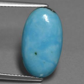 Turquesa azul natural 5,20ct, corte oval, opaco