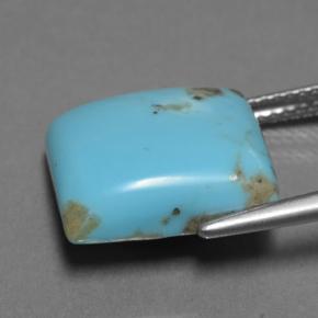 Turquesa azul natural 9,94ct, quadrado, opaco