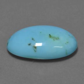 Turquesa azul natural 8,57ct, corte oval, opaco