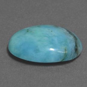 Turquesa Azul Natural 3.56ct, Corte Oval, Opaco