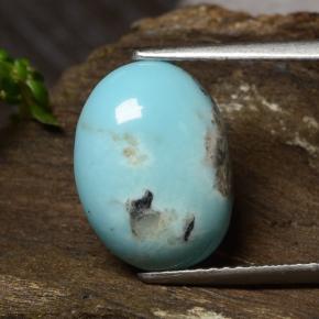Turquesa Azul Natural 4.19ct, Corte Oval, Opaco