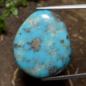 Turquesa azul natural 9,24ct, forma extravagante, opaco