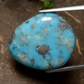 Turquesa azul natural 9,24ct, forma extravagante, opaco