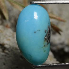 Turquesa azul natural 1,34ct, forma extravagante, opaco